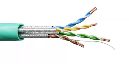 FIBRAIN DATA Przewód teleinformatyczny Cat.6A U/FTP 4PR LSZH CPR CLASS DCA 500 MHz turkusowy 500mb