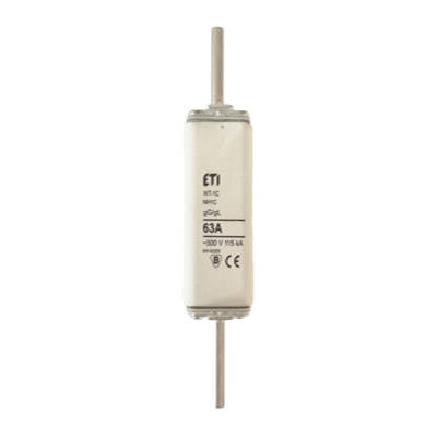 ETI Wkładka topikowa przemysłowa zwłoczna KOMBI NH1C gG 50A/500V 004184211