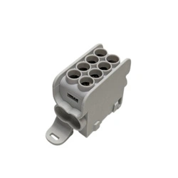 Blok dystrybucyjny - rozdzielczy HLAK 25 1P szary 2xAl/Cu 25mm²+16mm² 1000V AC/1500V DC