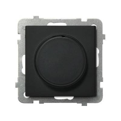 SONATA Ściemniacz uniwersalny do obciążenia żarowego, halogenowego oraz LED czarny metalik ŁP-8RL2/m/33