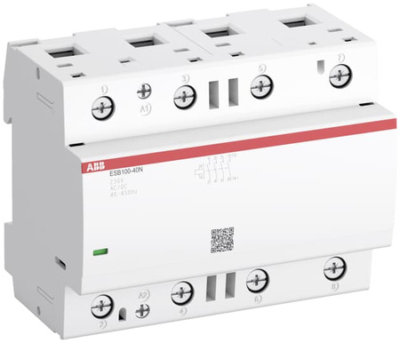 ABB Stycznik modułowy ESB100-40N-06, I=100A (AC-1/AC-7a), A (AC-3); U cewki=230V AC/DC; Styki: 4NO