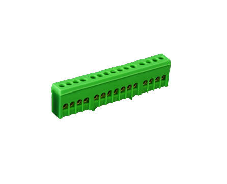Listwa zaciskowa uziemiająca PE15H 15-polowa 15x16 mm² zielona; MAD1015G15