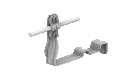 AN-KOM Uchwyt dachówkowy skręcony profilowany WZÓR 3 MONIER Z-śruba H=10cm AN-27G/OG/-N
