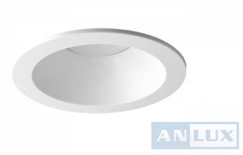 ANLUX Oprawa do wbudowania MR16 okrągła stała plastik biały  HDP-DS50-WH