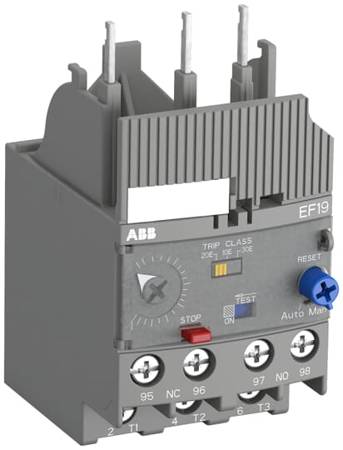 ABB Elektroniczny przekaźnik przeciążeniowy EF19-6,3 do styczników AF09 AF12 AF16 AF26 zakres regulacji: 1,9-6,3A