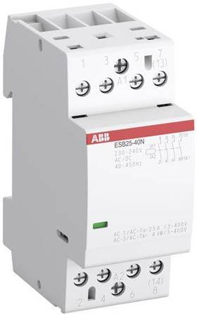 ABB Stycznik modułowy ESB25-31N-06, I=25A (AC-1/AC-7a), 9A (AC-3); U cewki=230V AC/DC; Styki: 3NO+1NC