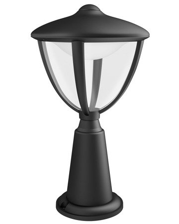 PHILIPS myGarden Słupek ogrodowy zewnętrzny latarnia czarny wysokość: 33,5cm ROBIN IP44 z źródłem LED 1x4,5W 430lm 2700K ciepła biel 230V 154723016
